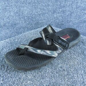 Skechers Women's Outdoor Lifestyle Flip Flop Gray Textile Sz 9M Gently Used 2025